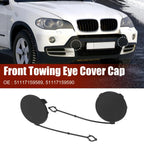 Pair Front Bumper Tow Hook Cover Caps for BMW X5 (2006–2010) 51117159589 51117159590