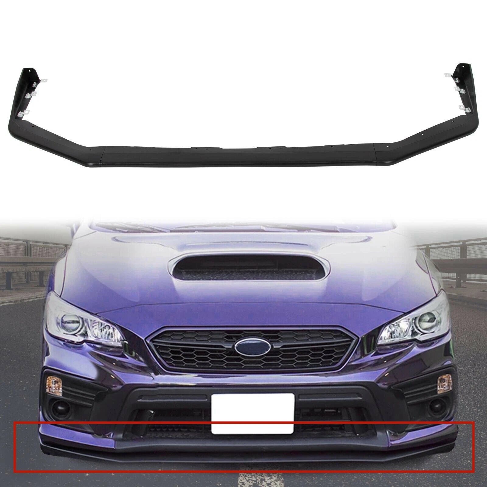 Front Bumper Body Lip Spoiler for Subaru Impreza WRX STI (2015–2021)
