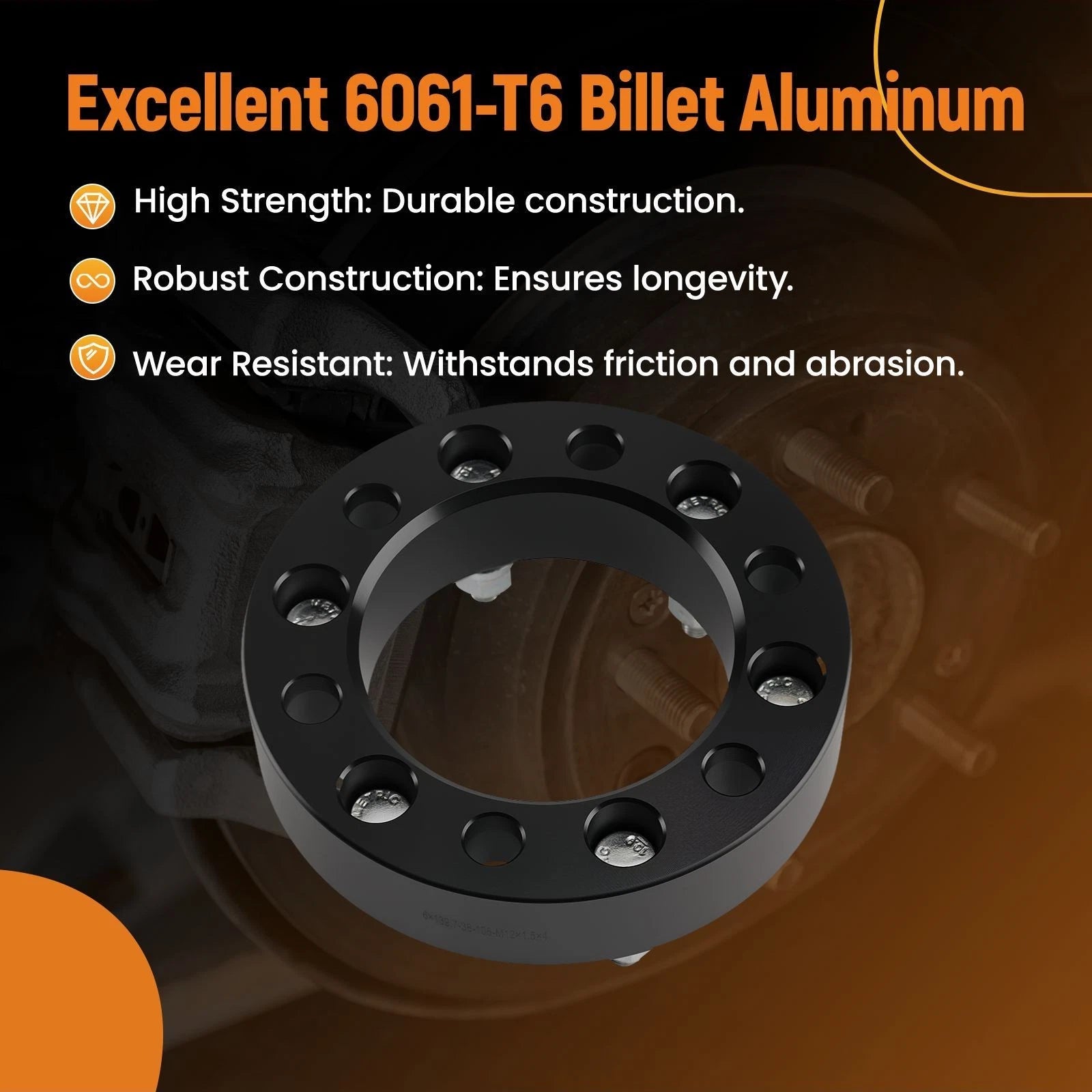 Set of 2 Wheel Spacers 38.1mm 6x139.7 for Toyota FJ Cruiser (2007–2023)