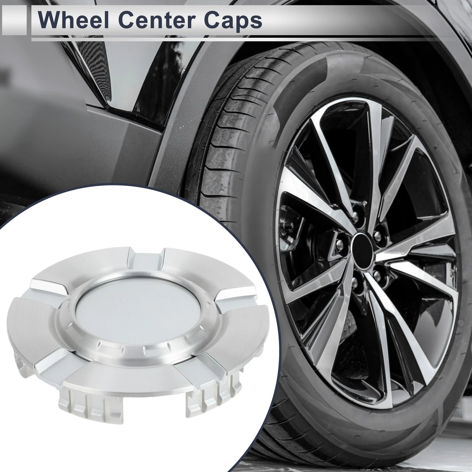 Wheel Center Caps for Chevrolet Silverado 1500 (2007–2013) Silver Tone Plastic