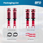 BFO Adjustable Coilovers Shocks Springs Kit for Honda S2000 (2000–2009)