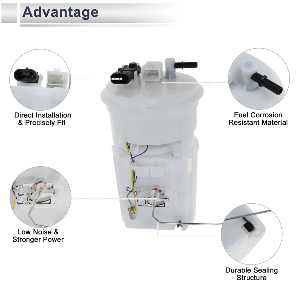 Fuel Pump Assembly for Chevrolet Aveo (2006–2008) L4 1.6L, Tube No. 96447645