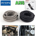 8AN Nylon Stainless Steel Braided Oil/Fuel Line Hose for Universal
