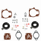 2Pcs Carburetor Rebuild Kit with Float for Johnson Evinrude 50-60 HP