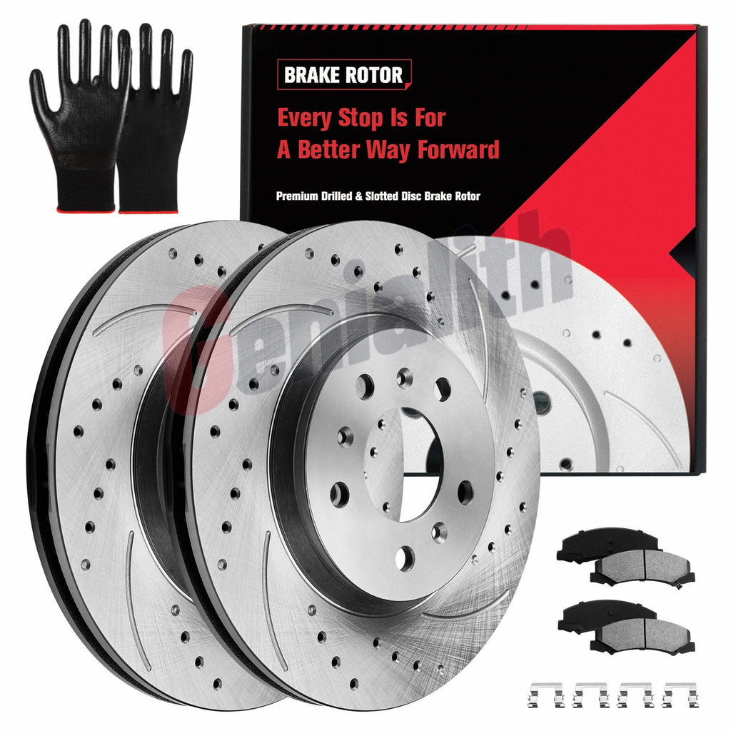 5 Lug Front Rotor Brake Pads for Chevrolet Impala Limited (2014–2016)