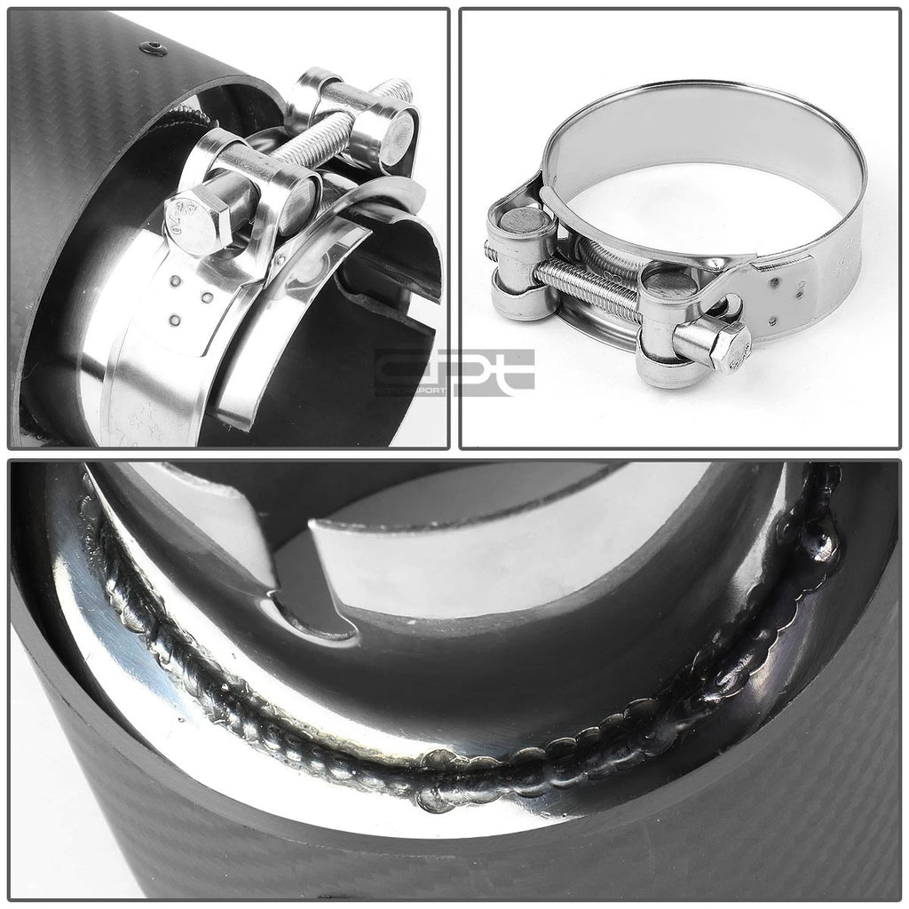 Pair of 2.5" Inlet 4" Slant Outlet Exhaust Muffler Tips