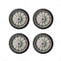 Set of 4 Mower Wheels for Honda HRU194, HRU195, HRU196, HRU197 (19"-21")