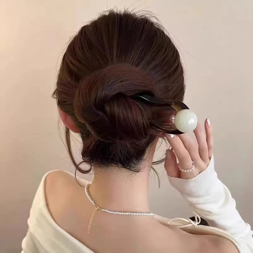 Resin U Shape Hairpin for Women Wedding Party Hairstyle Tool