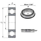 6008NR2RS Deep Groove Ball Bearing for Scooter Skateboard (40x68x15mm)