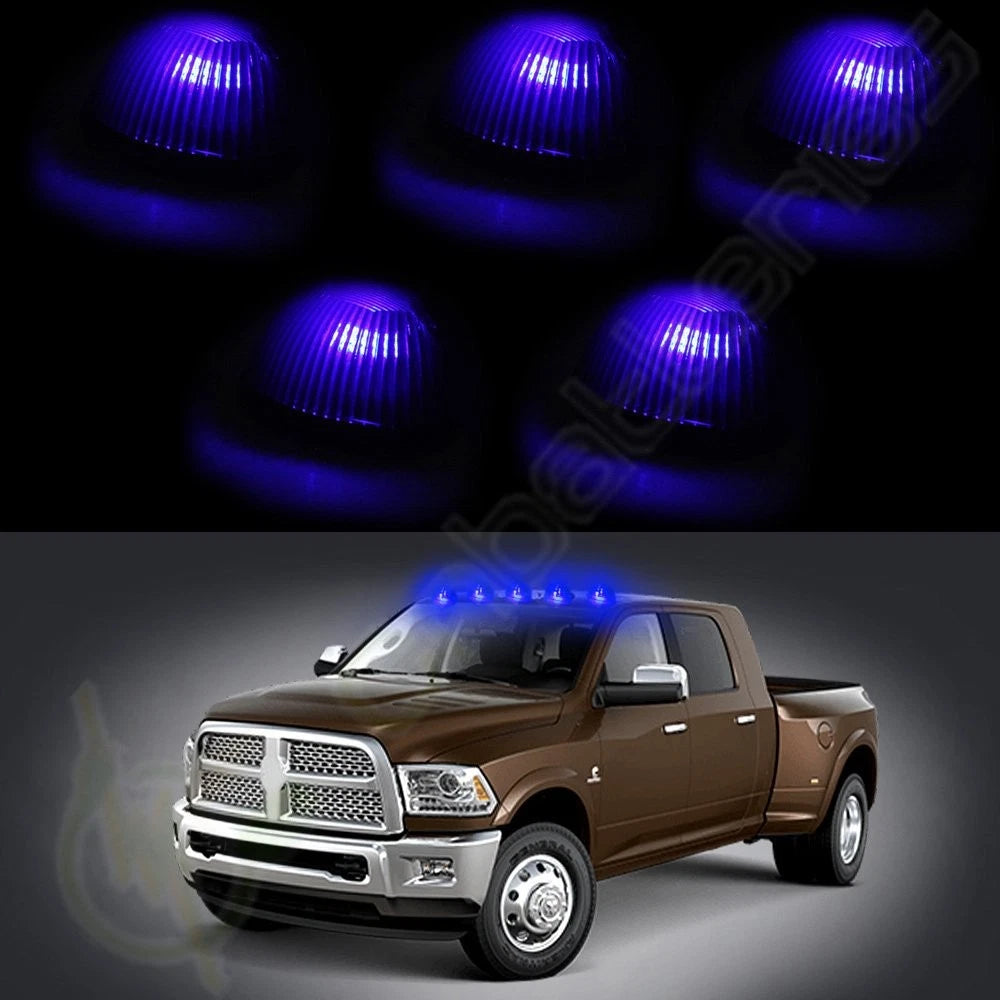 5X Cab Roof Running Light Assembly for Dodge (264141BK, 168, 3020, 8SMD, 12V, 194)