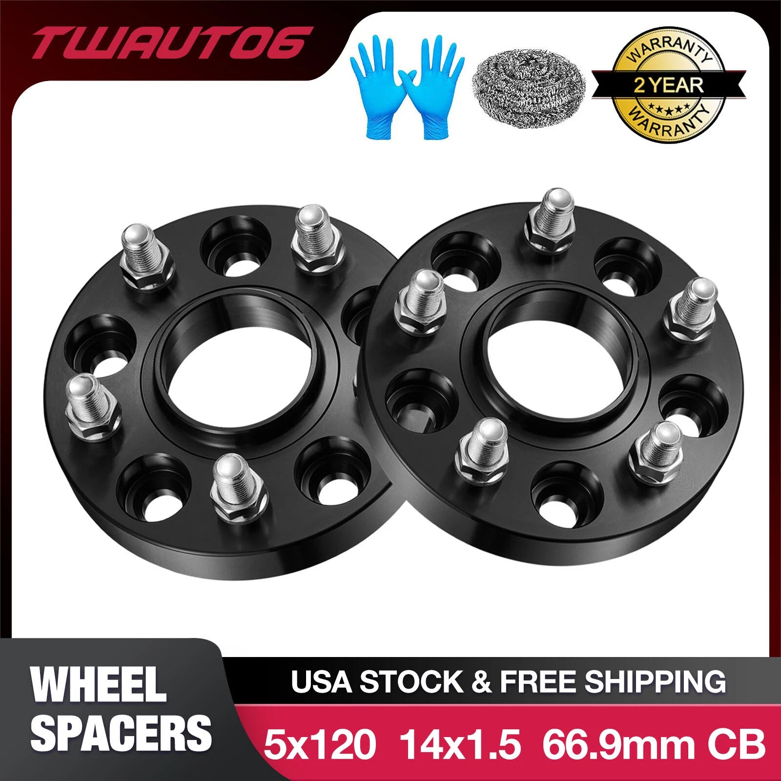 1" Hubcentric Wheel Spacers for Cadillac Buick Chevrolet Camaro (2010–2015)