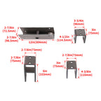 Steel Tandem Axle Slipper Spring Trailer Hanger Kit for 2" Slipper Spring