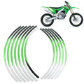 21" 19" Rim Stripes Wheel Stickers for Kawasaki KX 250F (2004-2021) Green