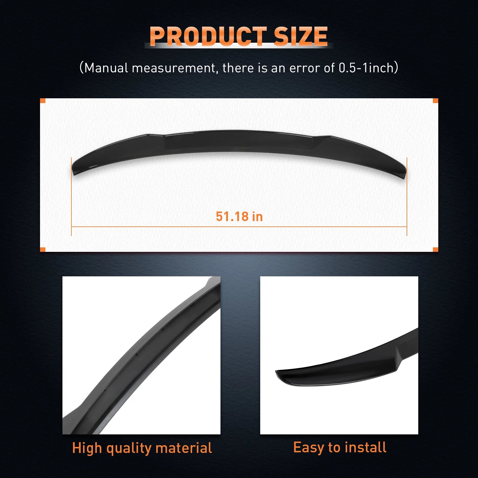 Glossy Black Wing Spoiler for Kia K5 Optima (2021-2023)