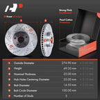 Drilled Brake Rotor & Pad+Caliper for Toyota Corolla (2019–2023)