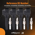 Set of 4 Ignition Coils & Spark Plugs for VW Jetta Audi A3 (2016–2018) 04C905110H