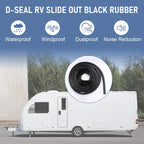 Rubber D Seal for RV Slide Out System (1" X 15/16" X 35')