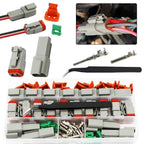10 Sets Waterproof Wire Connectors Gray for Automotive and Marine Applications