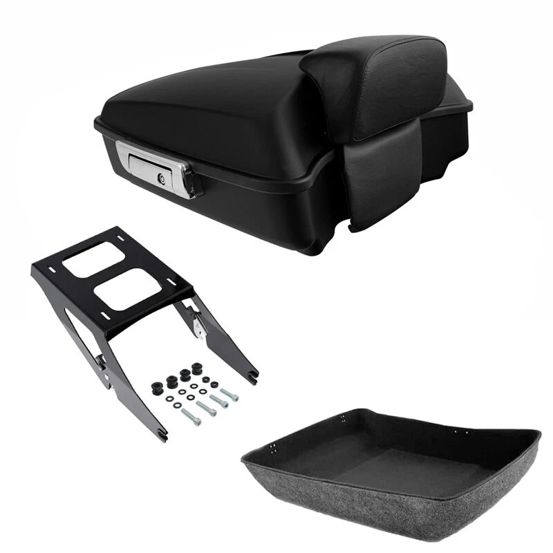 Matte Chopped Trunk Backrest Mount Rack for Harley Sport Glide (2018–2021)