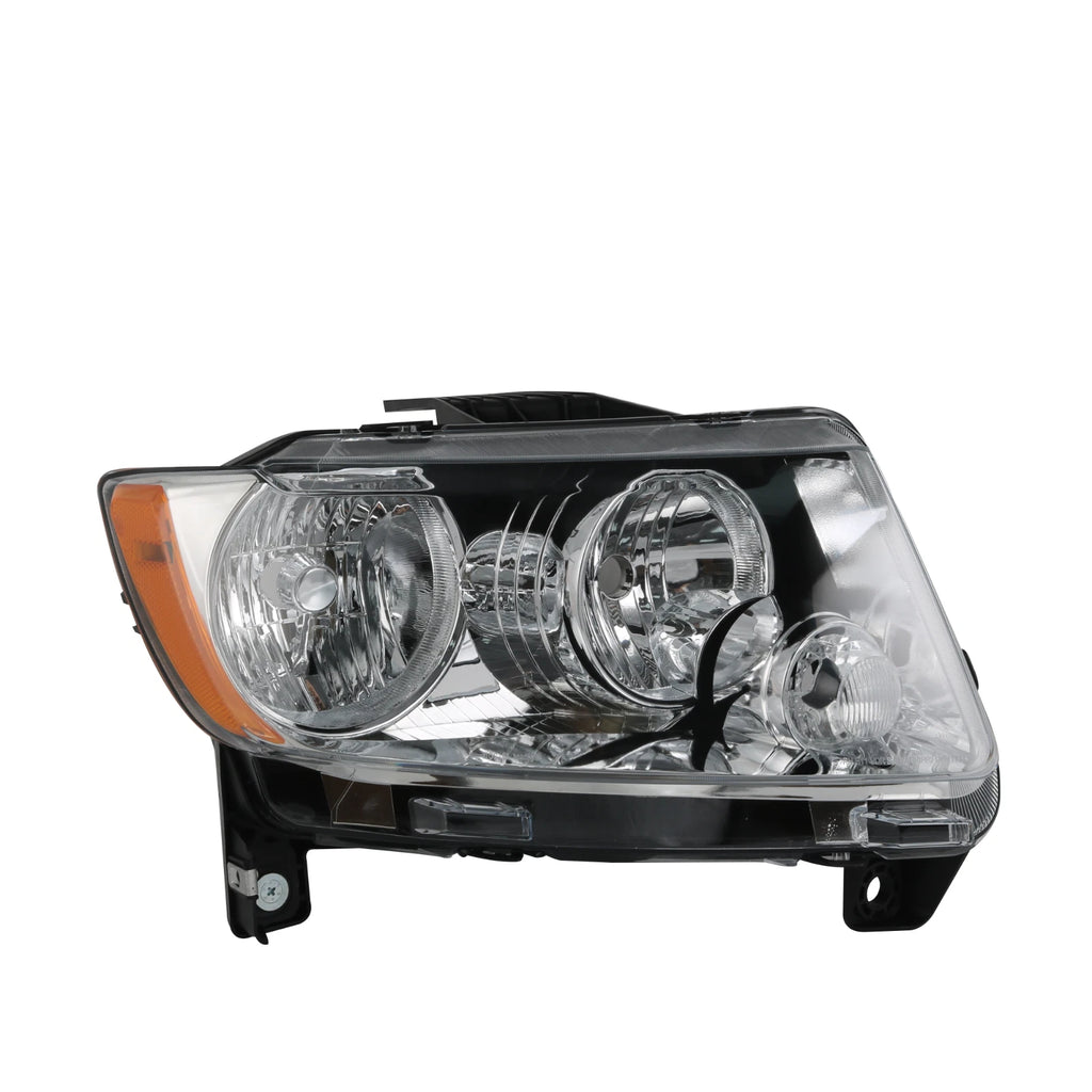 Pair Headlight Assembly for Jeep Grand Cherokee (2011-2013) & Compass (2011-2017) Chrome