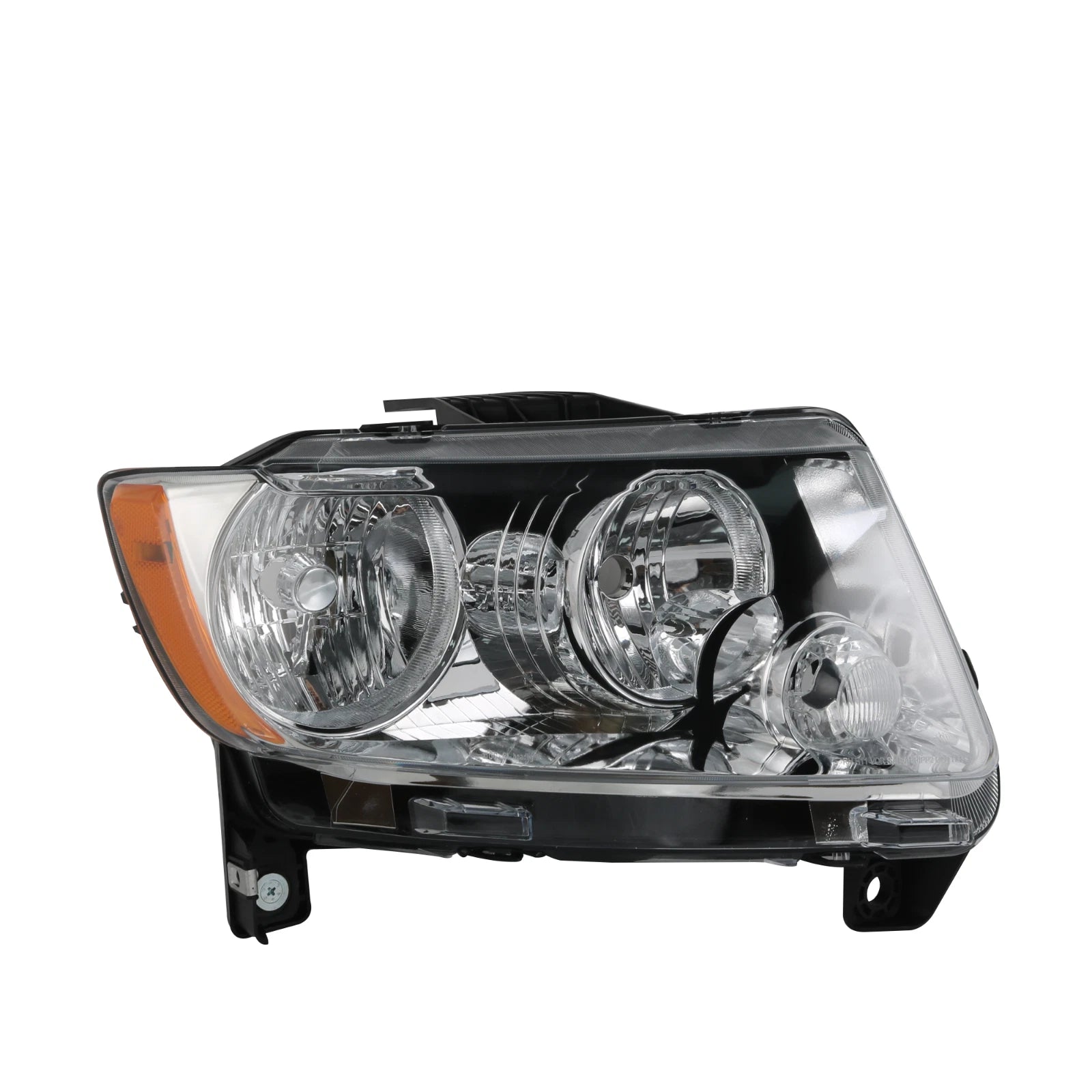 Pair Headlight Assembly for Jeep Grand Cherokee (2011-2013) & Compass (2011-2017) Chrome