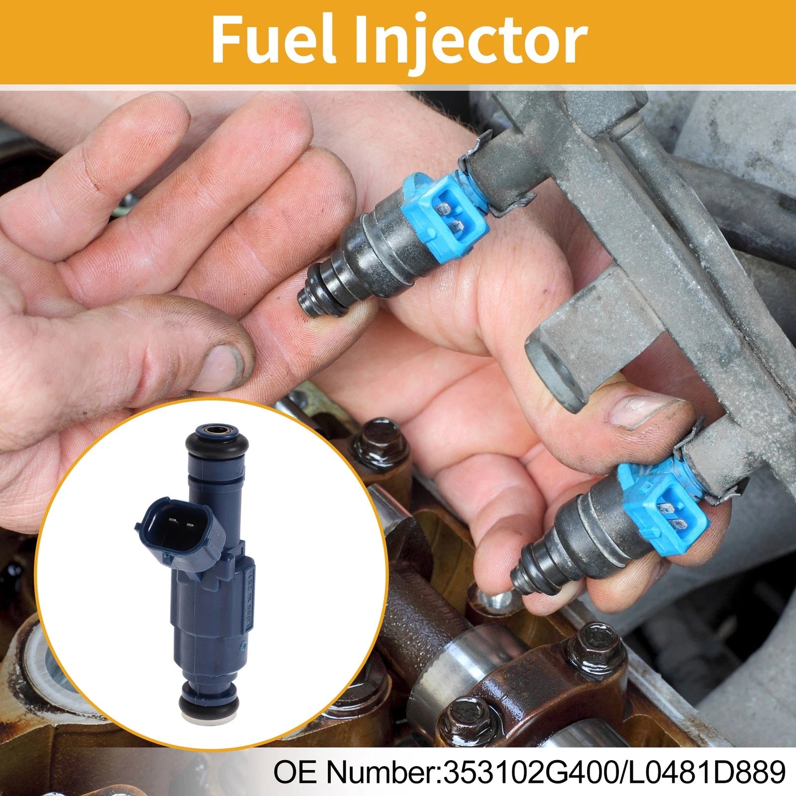 1 Pcs Fuel Injector No.353102G400/L0481D889 for Hyundai Sonata (2008–2013)