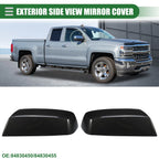 Pair Rearview Mirror Caps for Chevrolet Silverado 1500 (2014–2019) Black