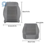 Set of 2 Gray Cloth Seat Covers for Jeep Wrangler (2007–2012)