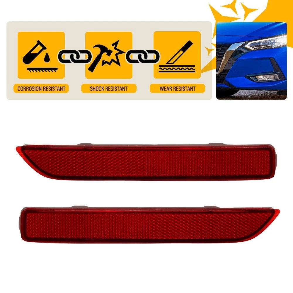 2X Rear Bumper Reflector for Nissan Murano/Sentra/Leaf EV (2015–2022)