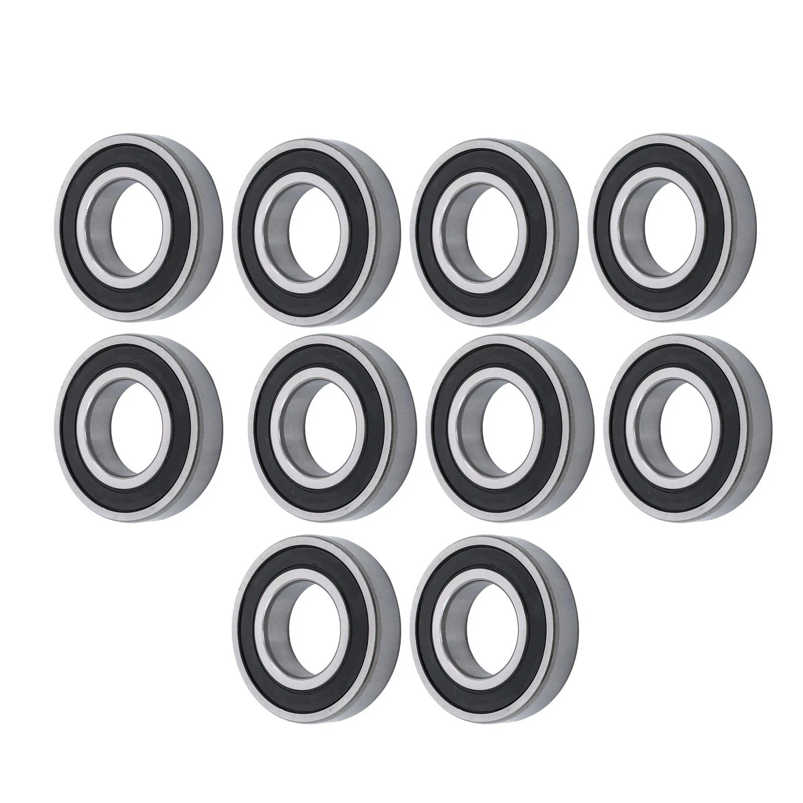 Set of 10 Deep Groove Ball Bearings 40mm x 80mm x 18mm Rubber Sealed