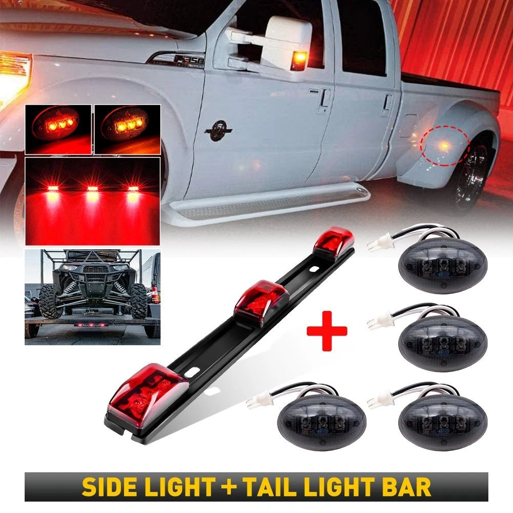 AUXITO Smoke LED Dually Side Marker Bed Tail Light for Ford F350 F450 F550 (2017–2023)