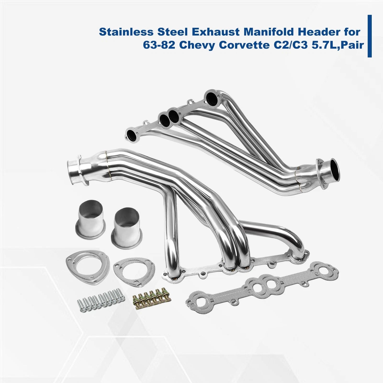 Stainless Steel Exhaust Header for Chevy Corvette C2/C3 (1963–1982)