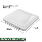 Set of 3 RV Replacement Roof Vent Covers for Camper 14"x14" White