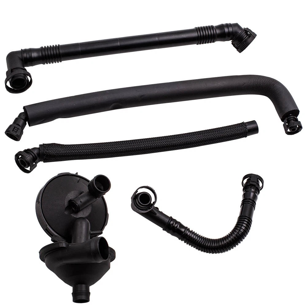 5pcs Crankcase Vent Valve & Breather Hose Kit for BMW Z3 E39 E46 E60 (1996–2010)