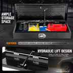Diamond Tread Aluminum Over-Hanging Lip Tool Box for Truck (34"x6.2"x12.8")