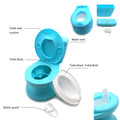 Toddler Potty Training Toilet for Kids with Flushing Sound (Blue)