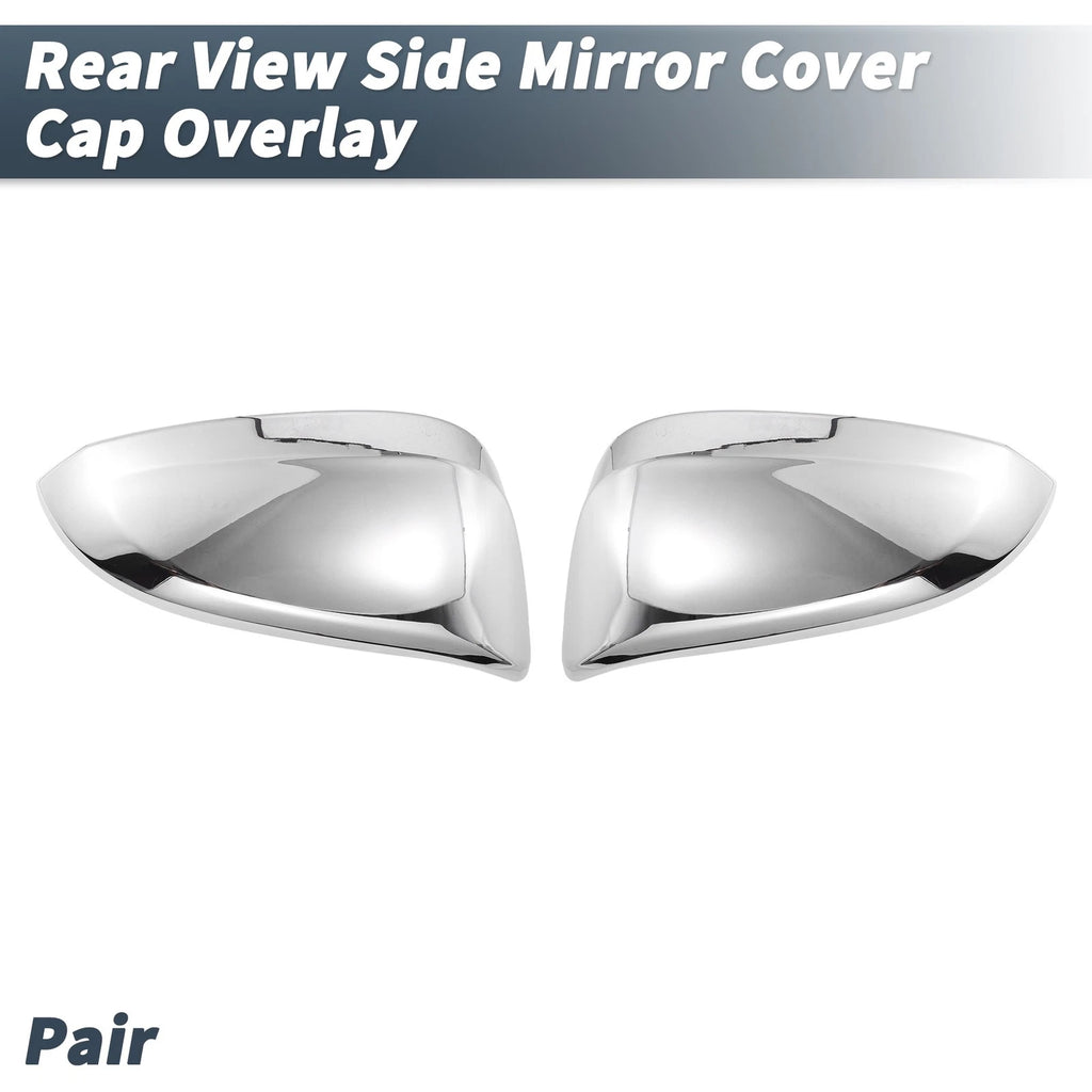 Pair Rearview Mirror Cover Overlay Chrome for Toyota Hilux (2015–2022)