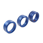 Blue AC Climate Control Knob Ring Covers for Mazda 3, CX-5 (2014-2019)