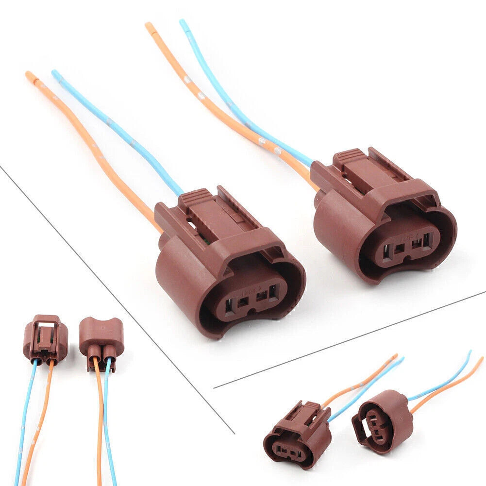 2X Wire Pigtail Female U 9006 HB4 Fog Light Socket Connector for