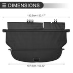 Retractable Cargo Cover for Honda CR-V 2017-2022 Black Carbon Fiber Pattern