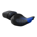 Black Blue Driver & Passenger Seat for Indian Chieftain Roadmaster (2014–2023)