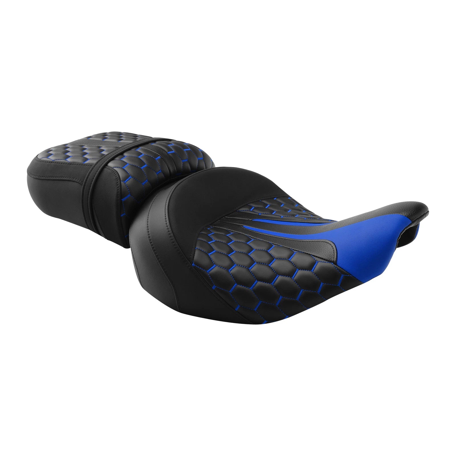 Black Blue Driver & Passenger Seat for Indian Chieftain Roadmaster (2014–2023)