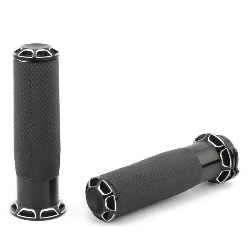 Black Handlebar Hand Grips for Harley Touring, Softail, Dyna