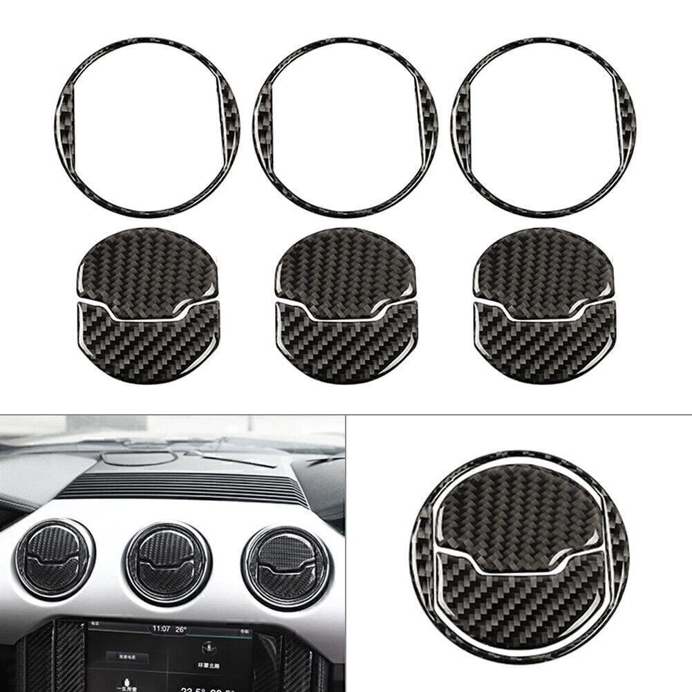 Inner Air Vent Outlet Frame Trim for Ford Mustang (2015–2019) Carbon Fiber