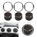 Inner Air Vent Outlet Frame Trim for Ford Mustang (2015–2019) Carbon Fiber