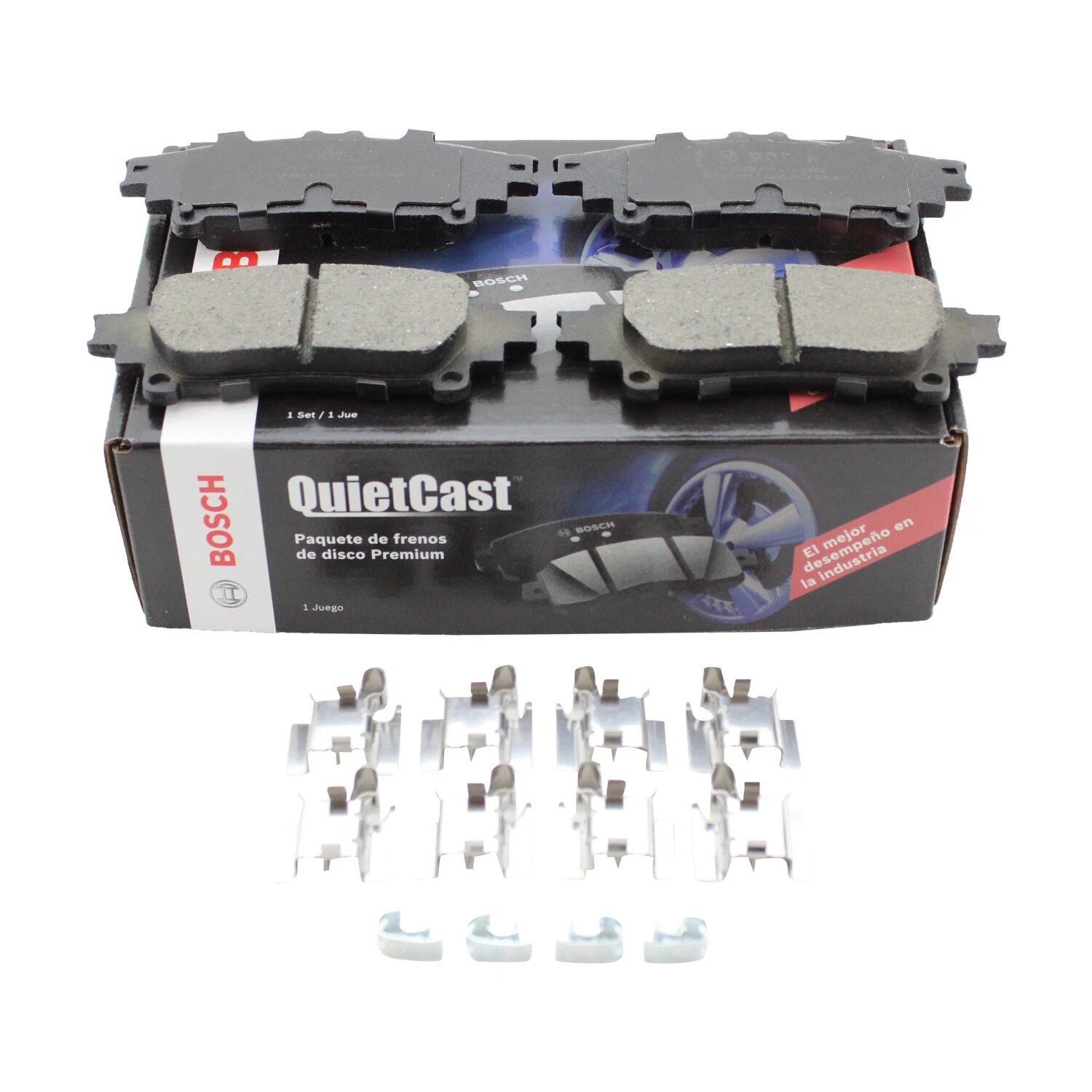 Set of 4 Bosch QuietCast Rear Brake Pads for Lexus GS350 RX350 Toyota Prius V Sienna (2010–2020)