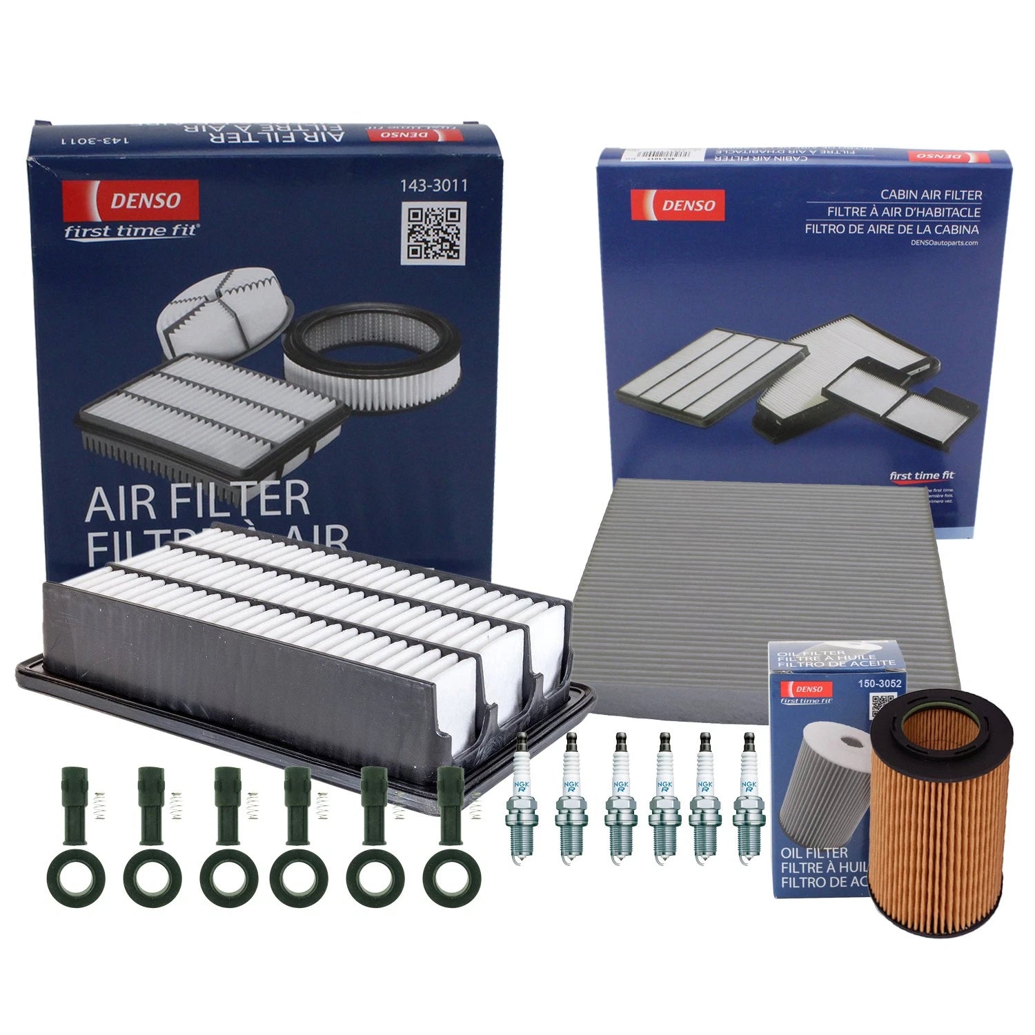 Tune Up Kit with NGK 6 Spark Plugs & Boots for Hyundai Santa Fe (2001–2006)