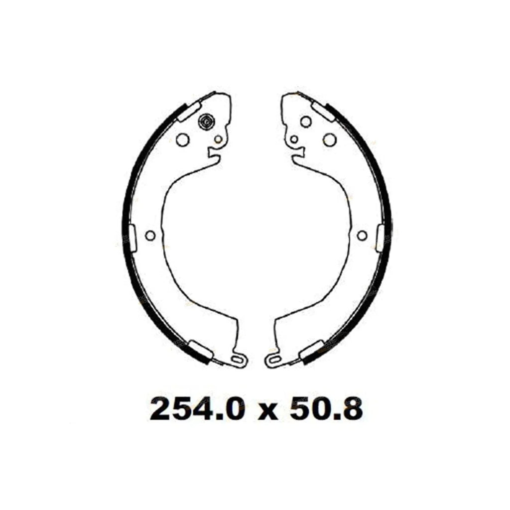 Rear Brake Shoes Set for Mitsubishi MK Triton Ute K65T K67T (1996 - 2006)