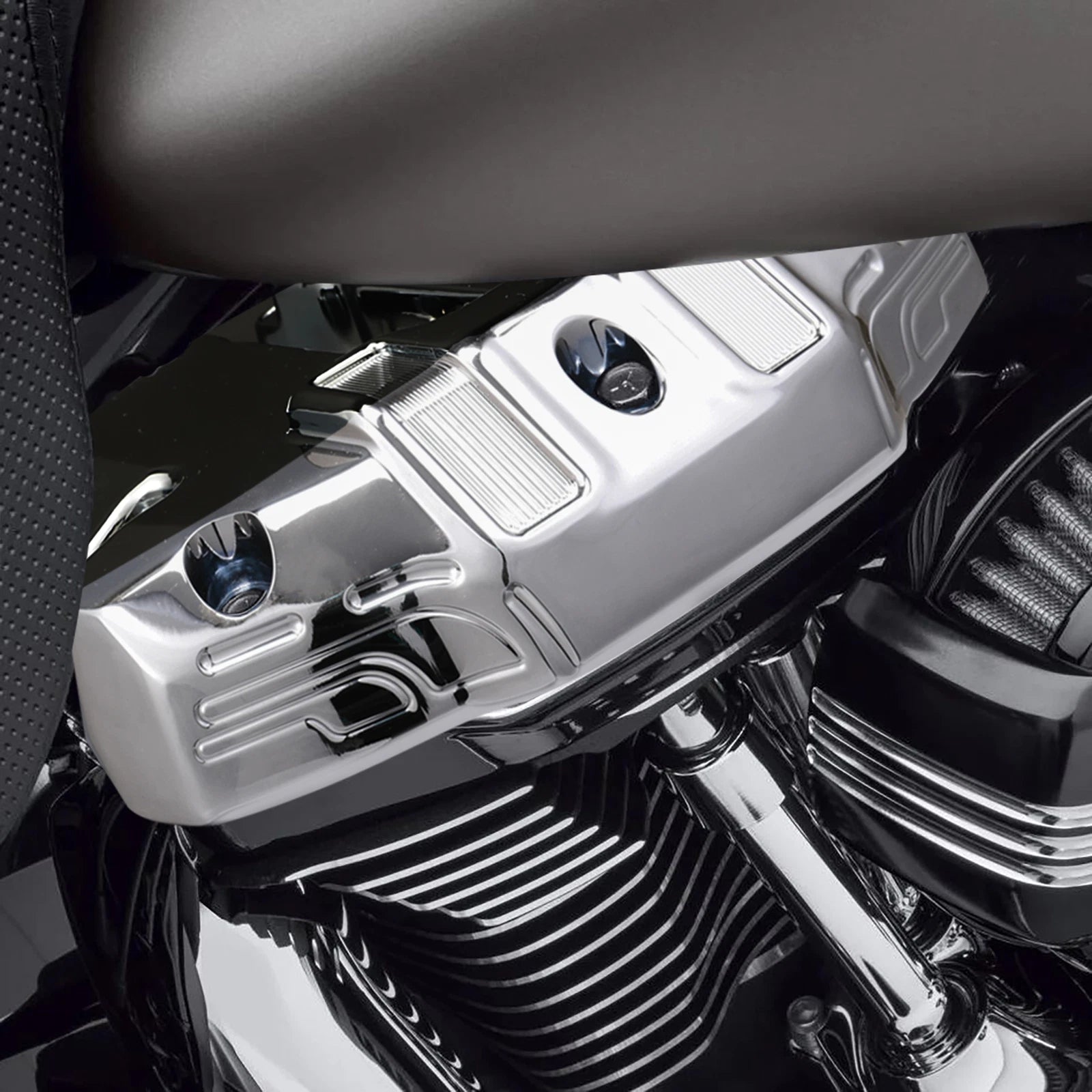 Upper Rocker Box Covers for Harley Touring Road Glide (2017–2024) Chrome