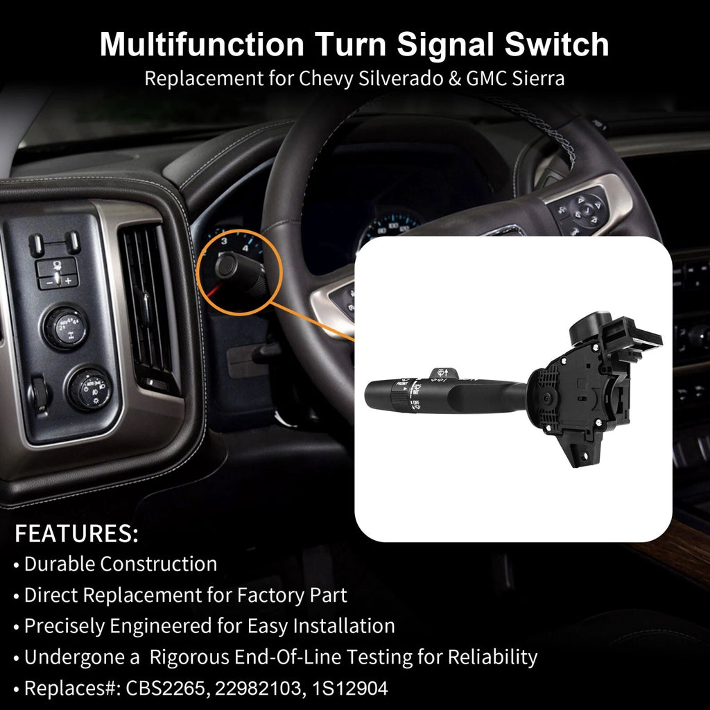 Turn Signal Wiper Hazard Switch for Chevy Silverado GMC Sierra (2014-2021)